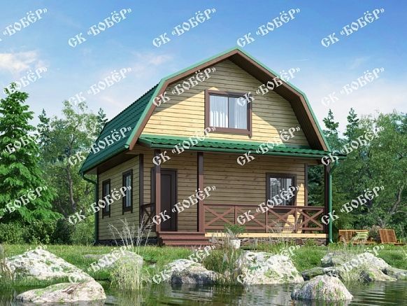 Дачный дом из бруса 6х7.55