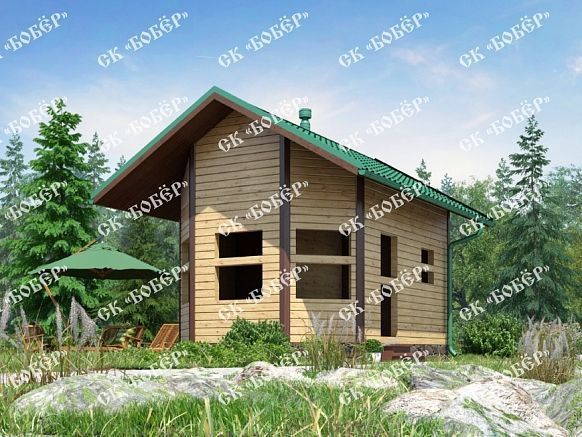 Сруб бани из бруса 4х5