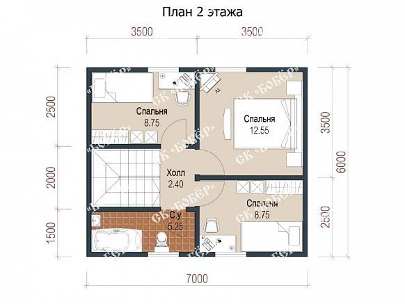 Дом из бруса 7х7. фото